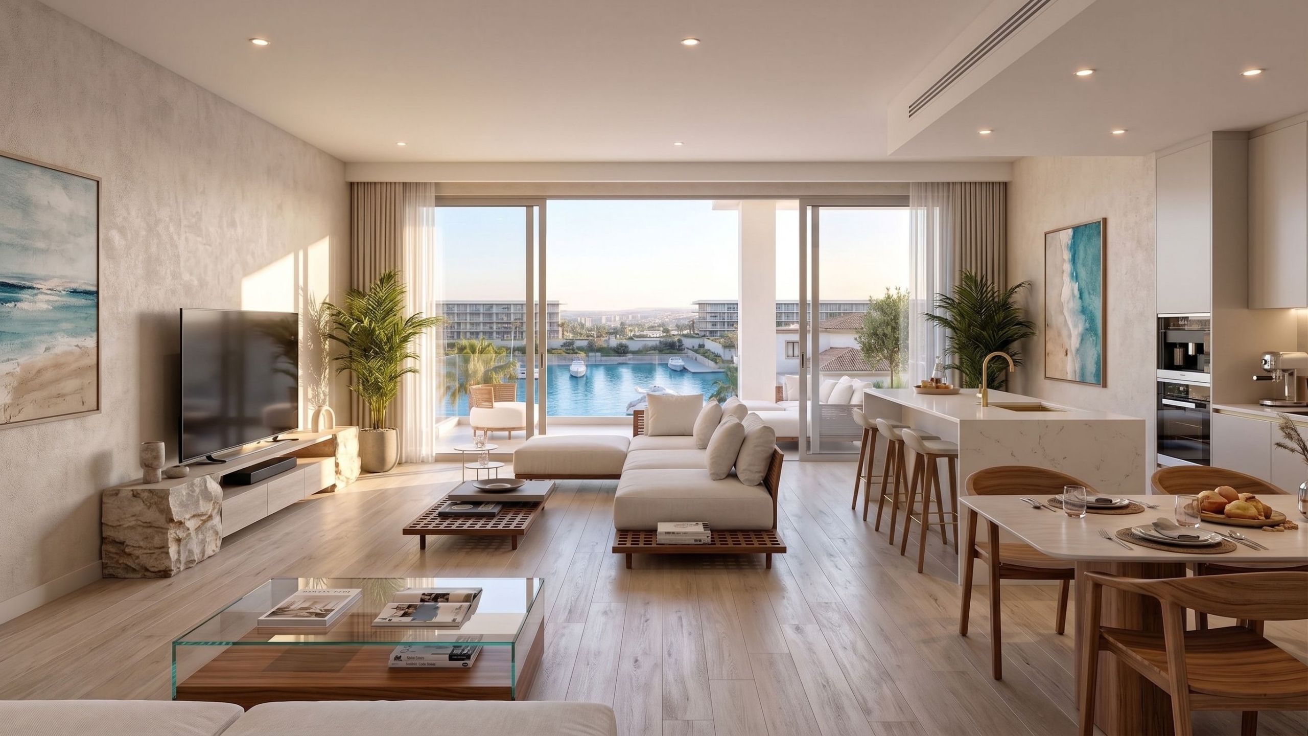 شاليه فندقي فاخر بإطلالة بانورامية على المارينا في مراسي (Marina Front)