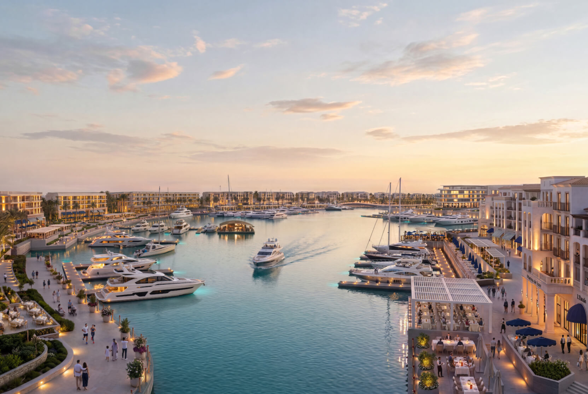 شاليه فندقي فاخر بإطلالة بانورامية على المارينا في مراسي (Marina Front)